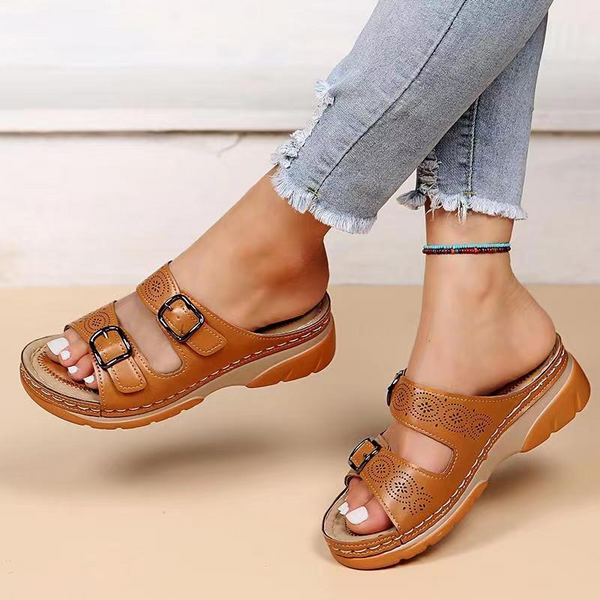 Emma | Comfortabele Gesp Sandalen