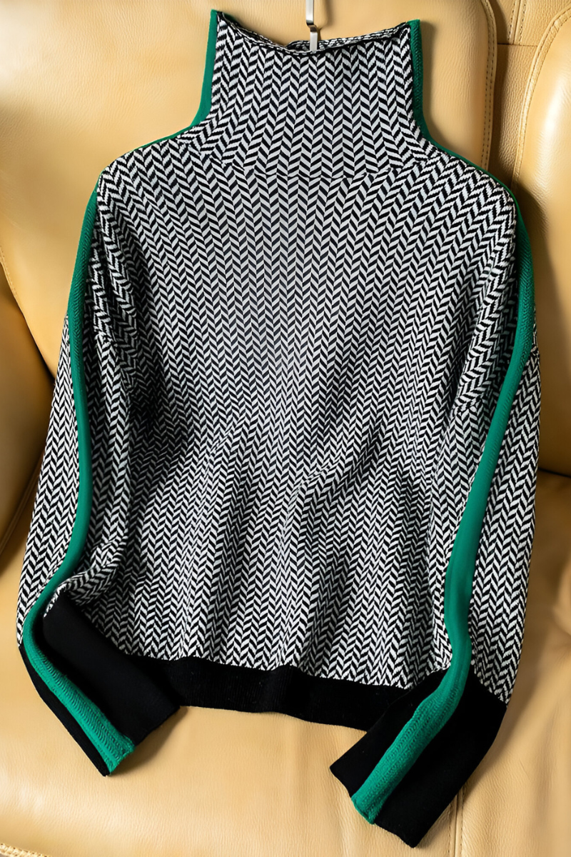 Nila | Trendy casual trui met hoge hals