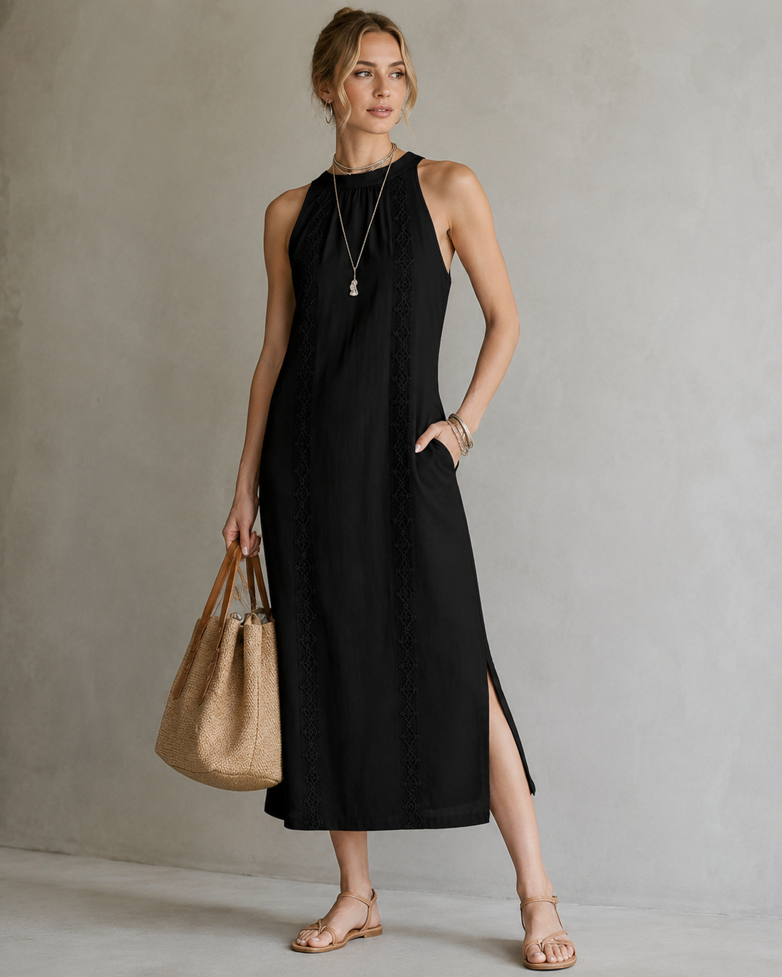 Irene™ | Elegante Mouwloze Buikbedekkende Midi Jurk