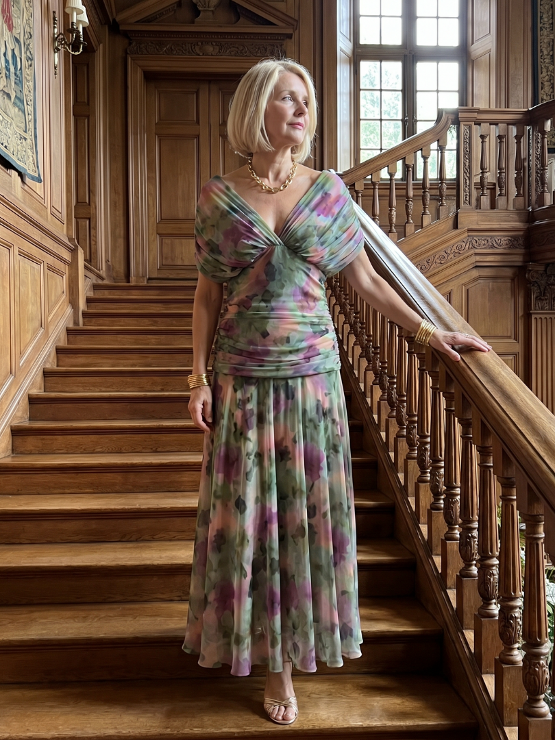 Evelina | Elegante Buikcamouflerende Maxi Jurk