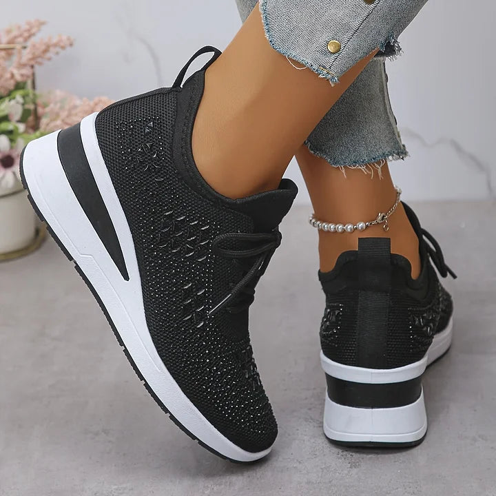 Judith™ | Orthopedische Sleehak Sneakers met Strass
