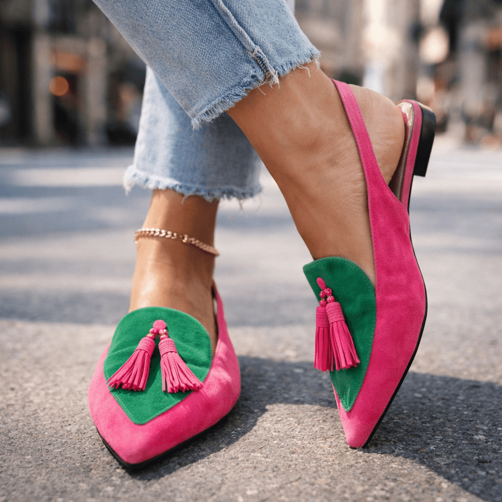 Eliza | Elegante Slingback Sandalen met Kwastjes