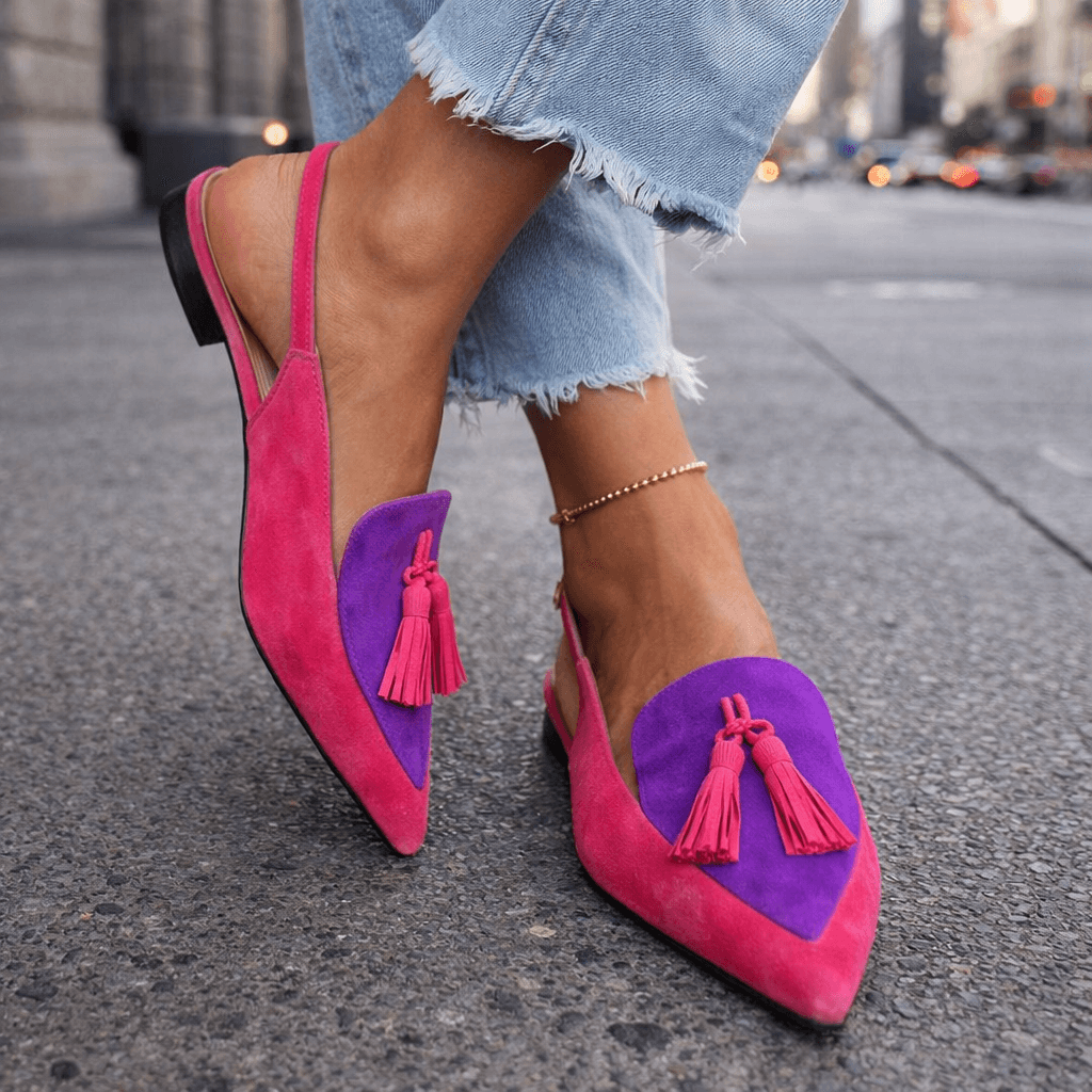 Eliza | Elegante Slingback Sandalen met Kwastjes