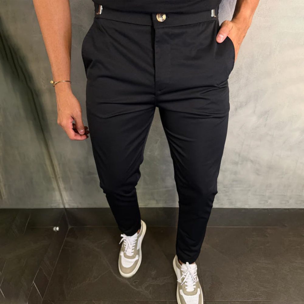 Milo | Stijlvolle aansluitende casual broek