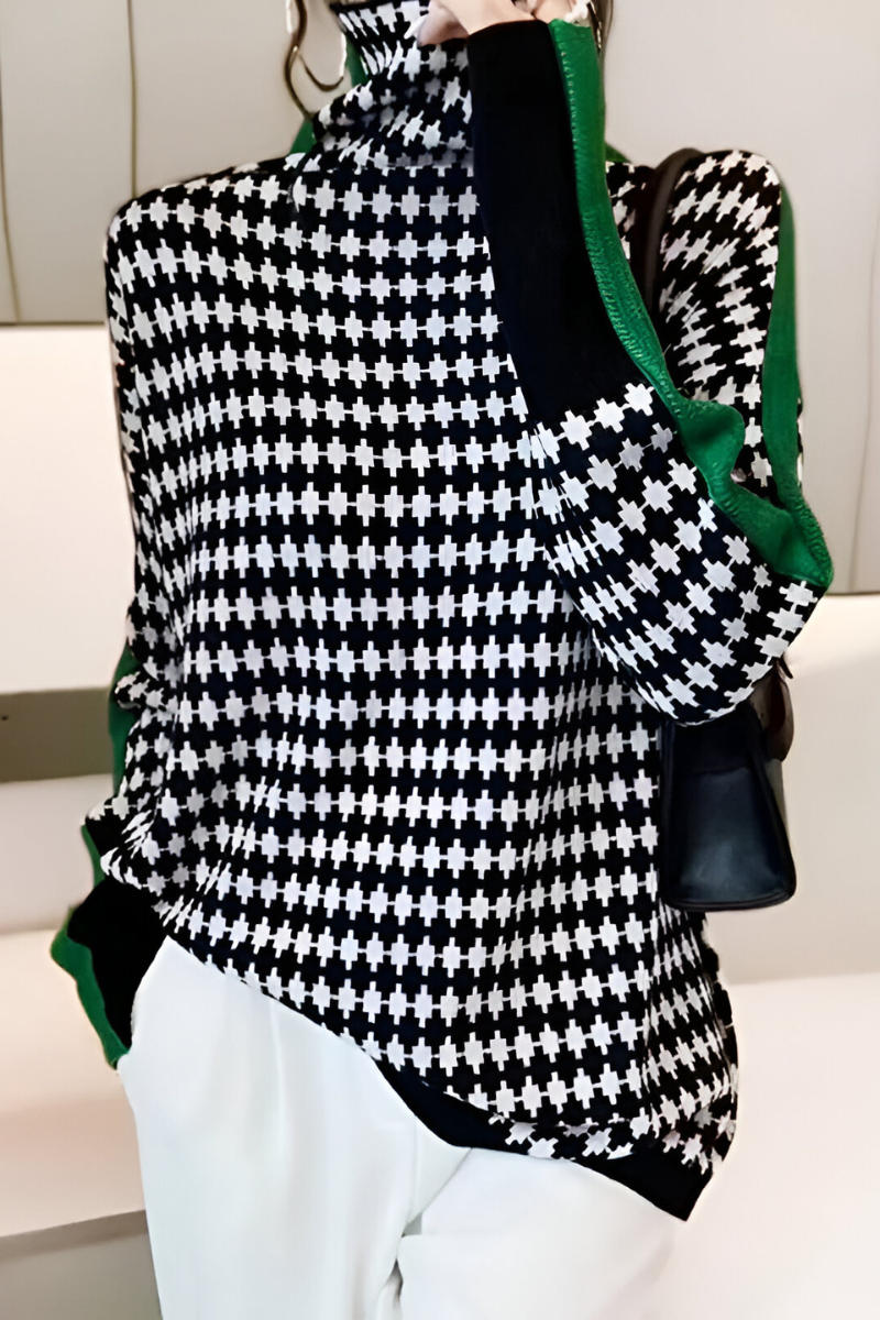 Nila | Trendy casual trui met hoge hals