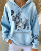 Lichtblauw met denimhond 3