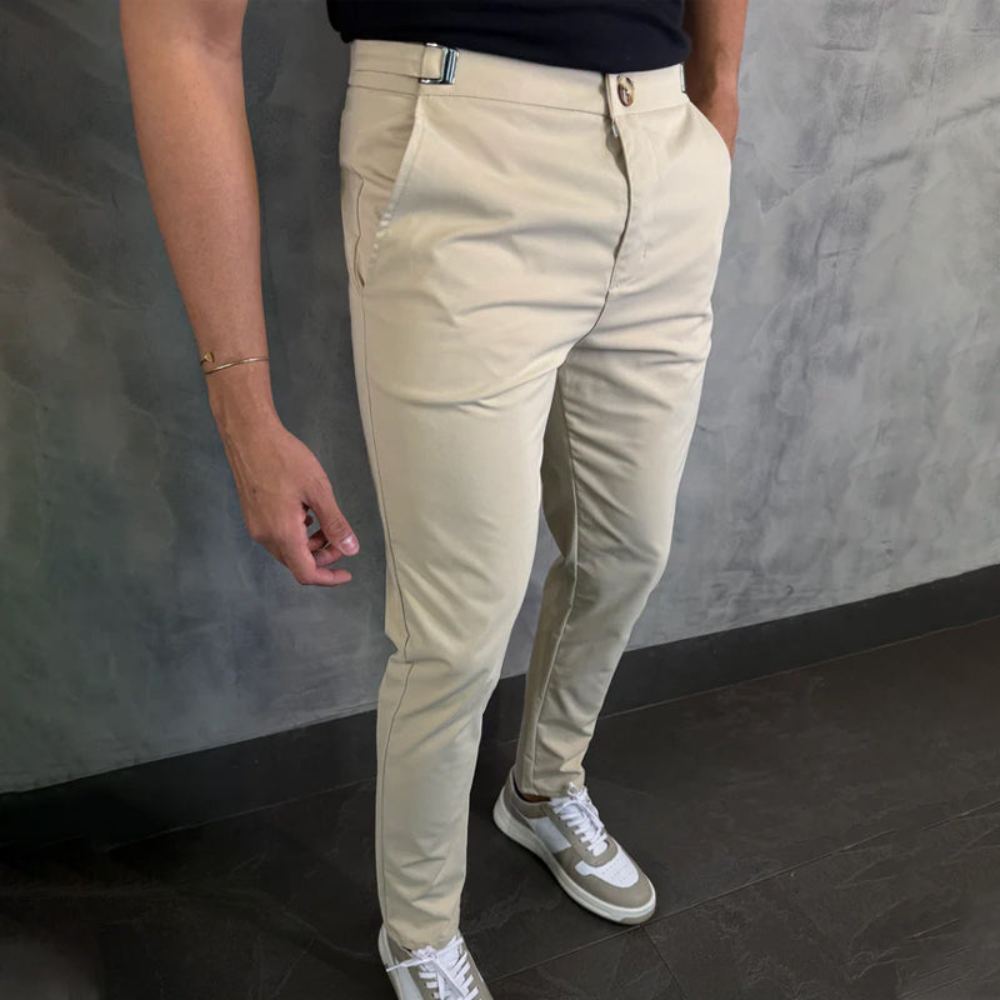 Milo | Stijlvolle aansluitende casual broek