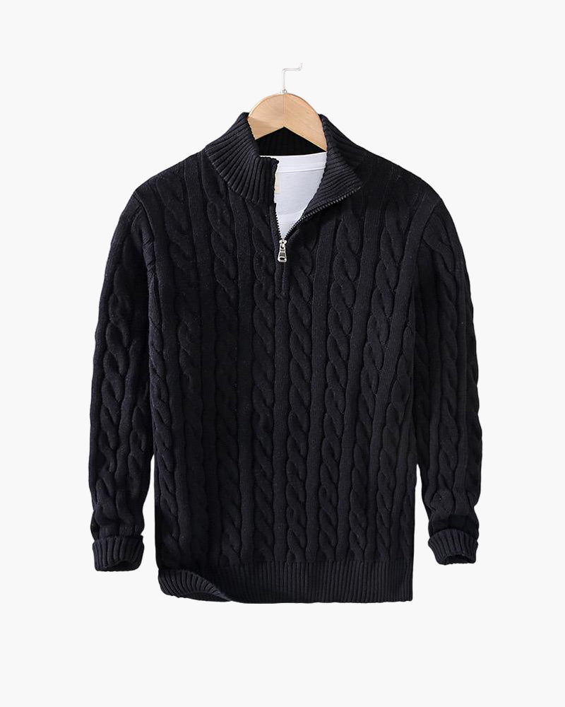 Eamon | Klassieke gebreide half-zip trui