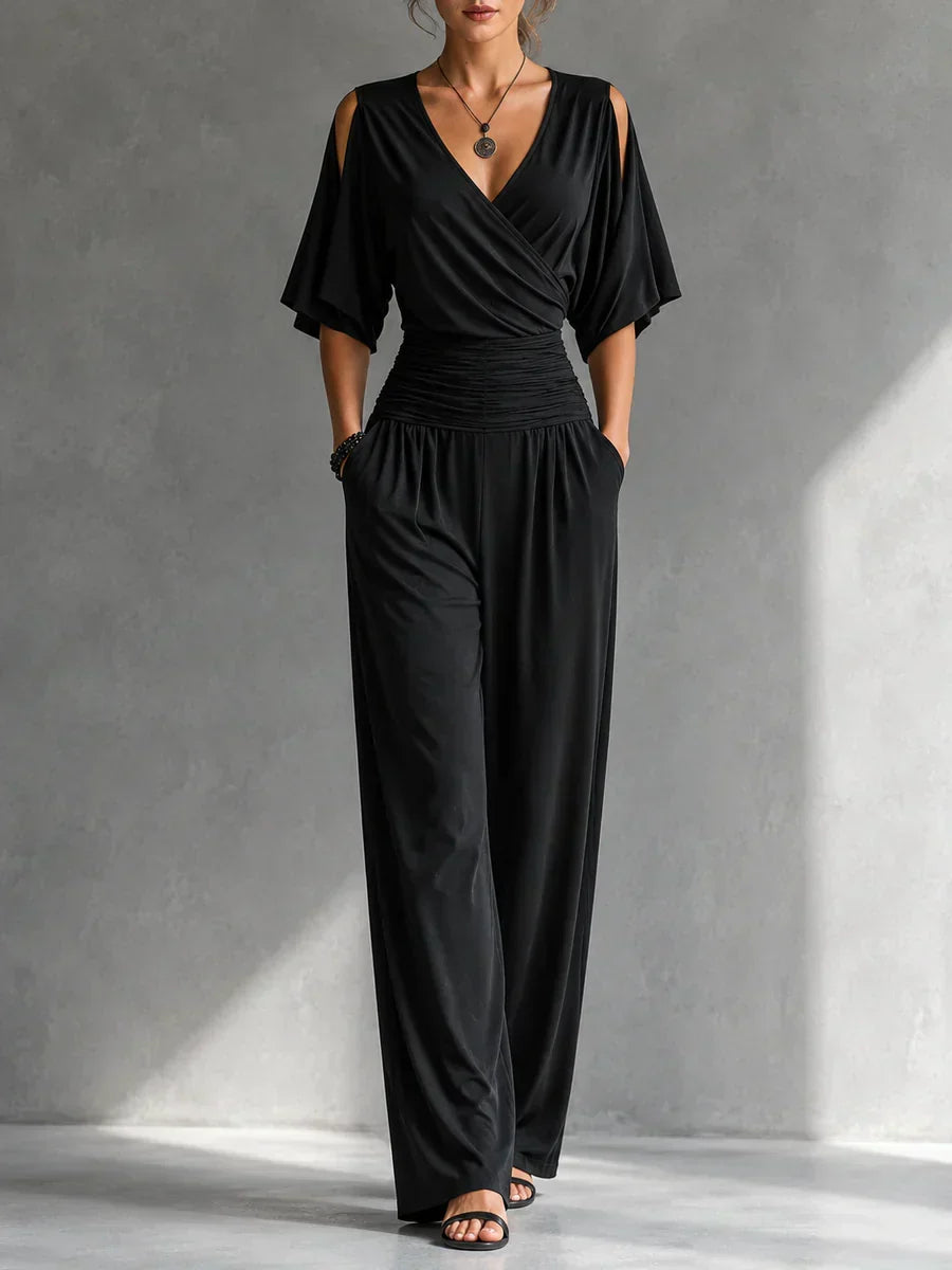 Marleen™ | Elegante Jumpsuit Met Wijde Pijpen