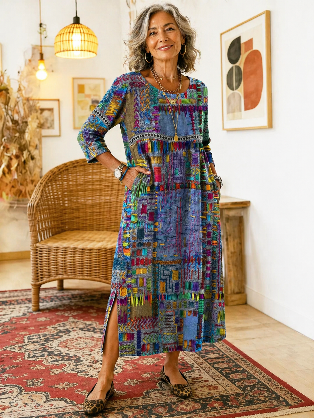 Nessa | Stijlvolle Print Jurk