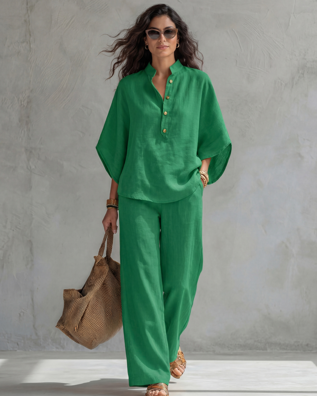 Sanne | Compleet set met knoopblouse