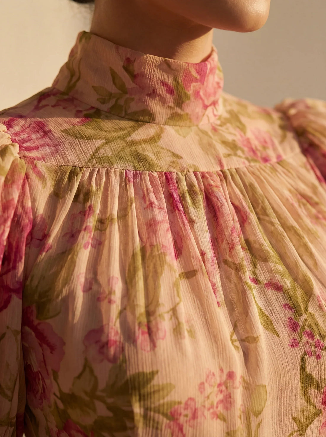 Elira | Elegante Bloemen Ruffle Maxi Jurk