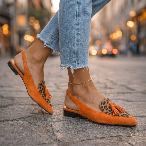 Eliza™ | Elegante Slingback Sandalen met Kwastjes
