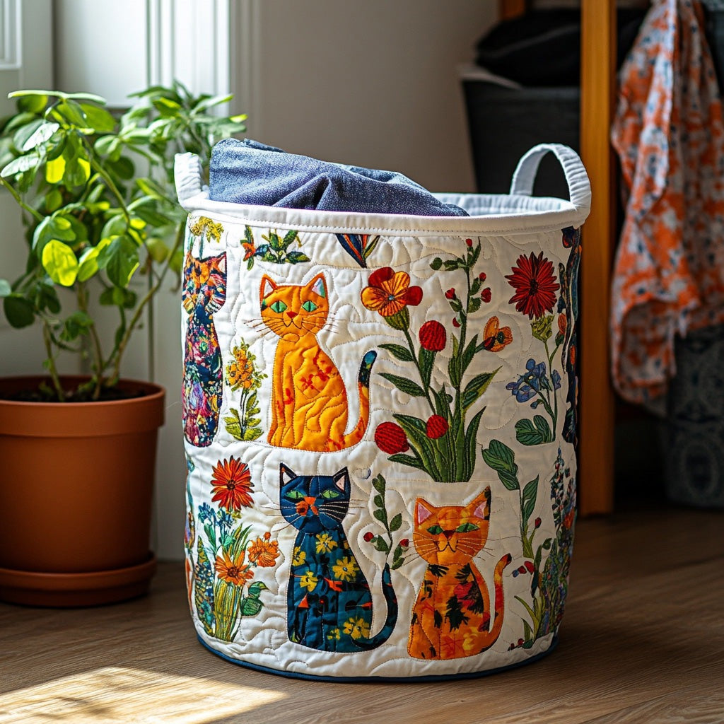 Marnie | Geschilderde Kat Tuin Wasmand