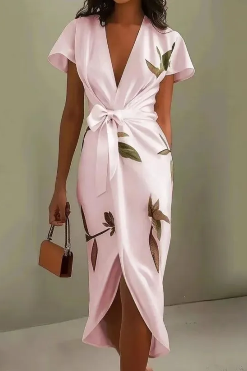 Elora | Elegante Wikkel Midi Jurk