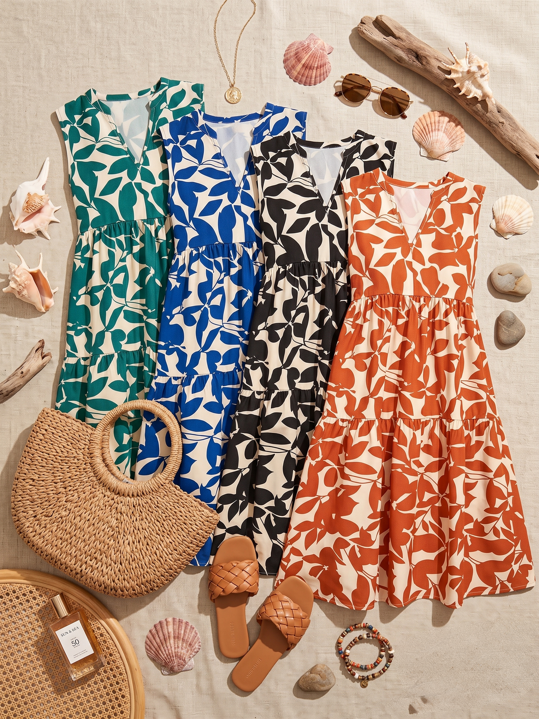 Tasha | Elegante Midi Jurk Met Buikcamouflerend Design