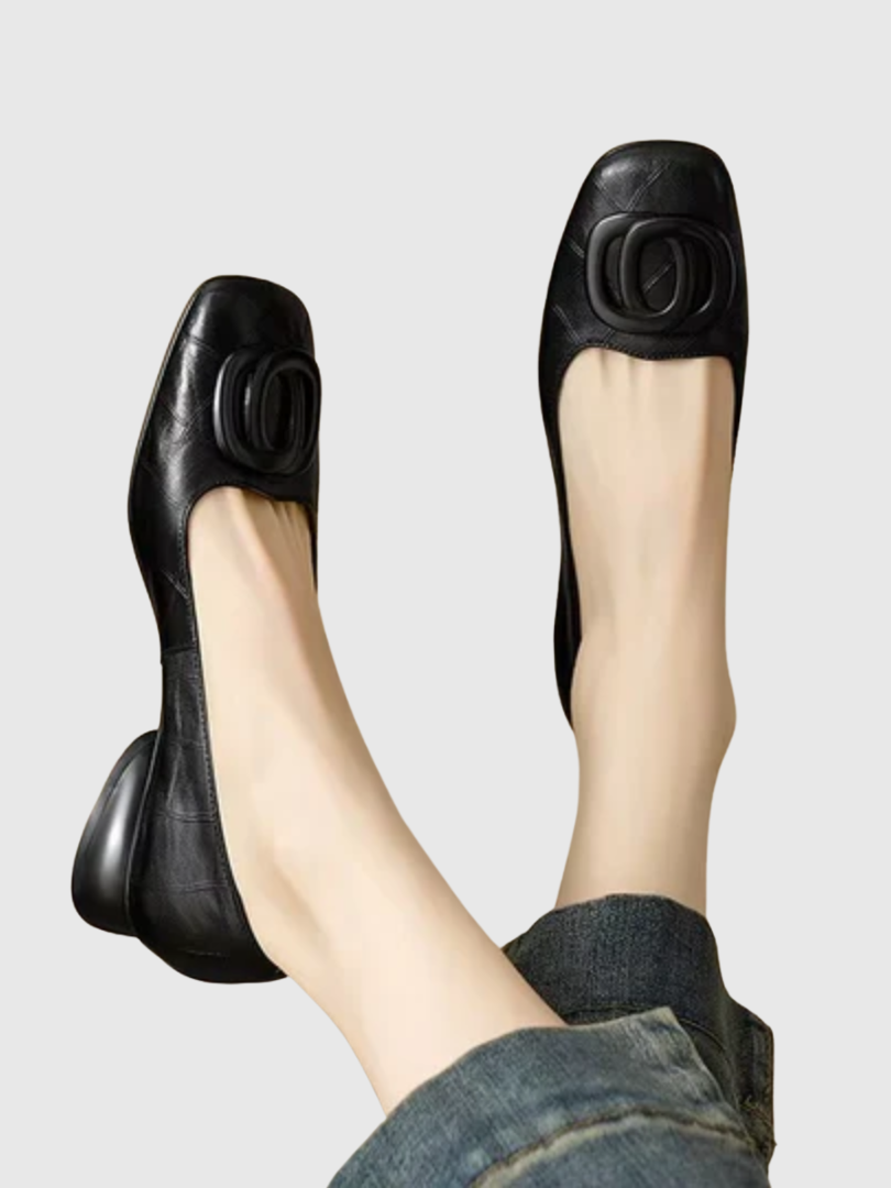 Norelle | Comfortabele Orthopedische Ballerina's met Vierkante Neus