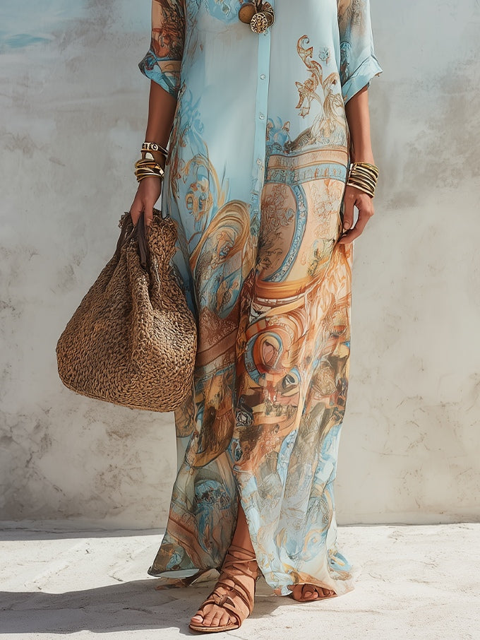 Cleo | Elegante Mediterrane Blousejurk