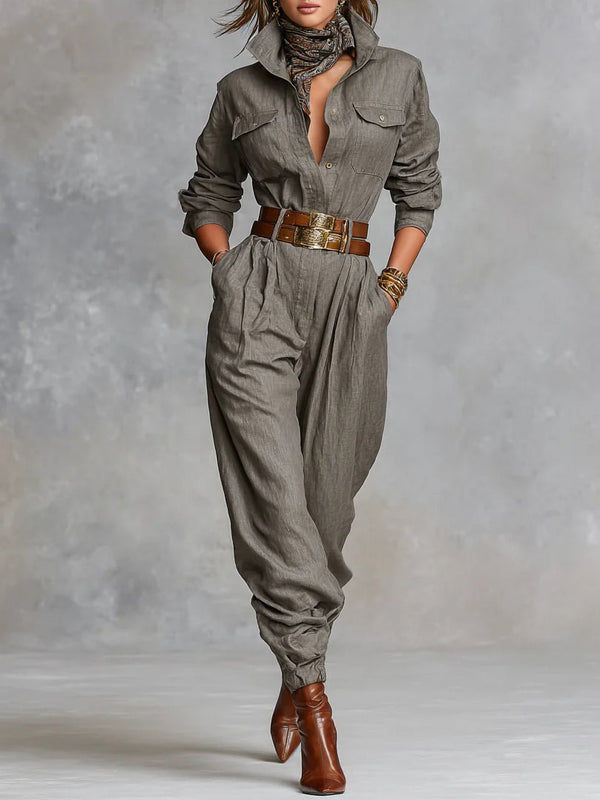 Livia™ | Moderne utility-stijl jumpsuit