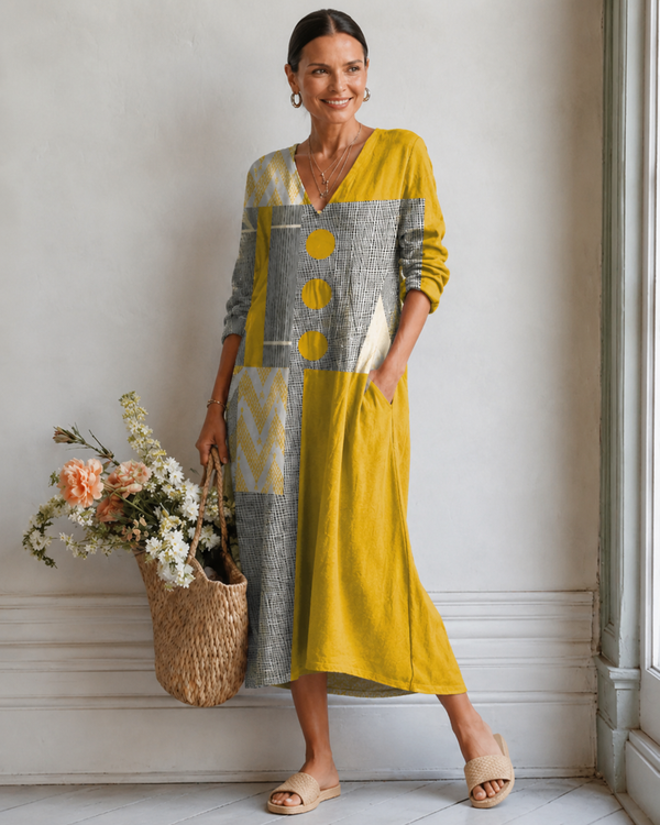 Eloise | Relaxte Soepelvallende Midi Jurk