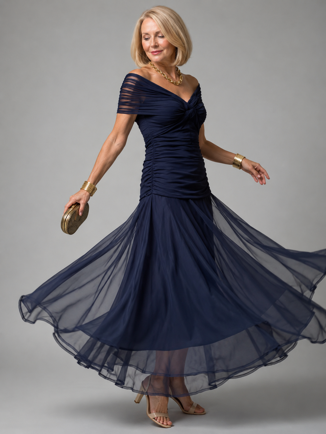 Evelina | Elegante Buikcamouflerende Maxi Jurk