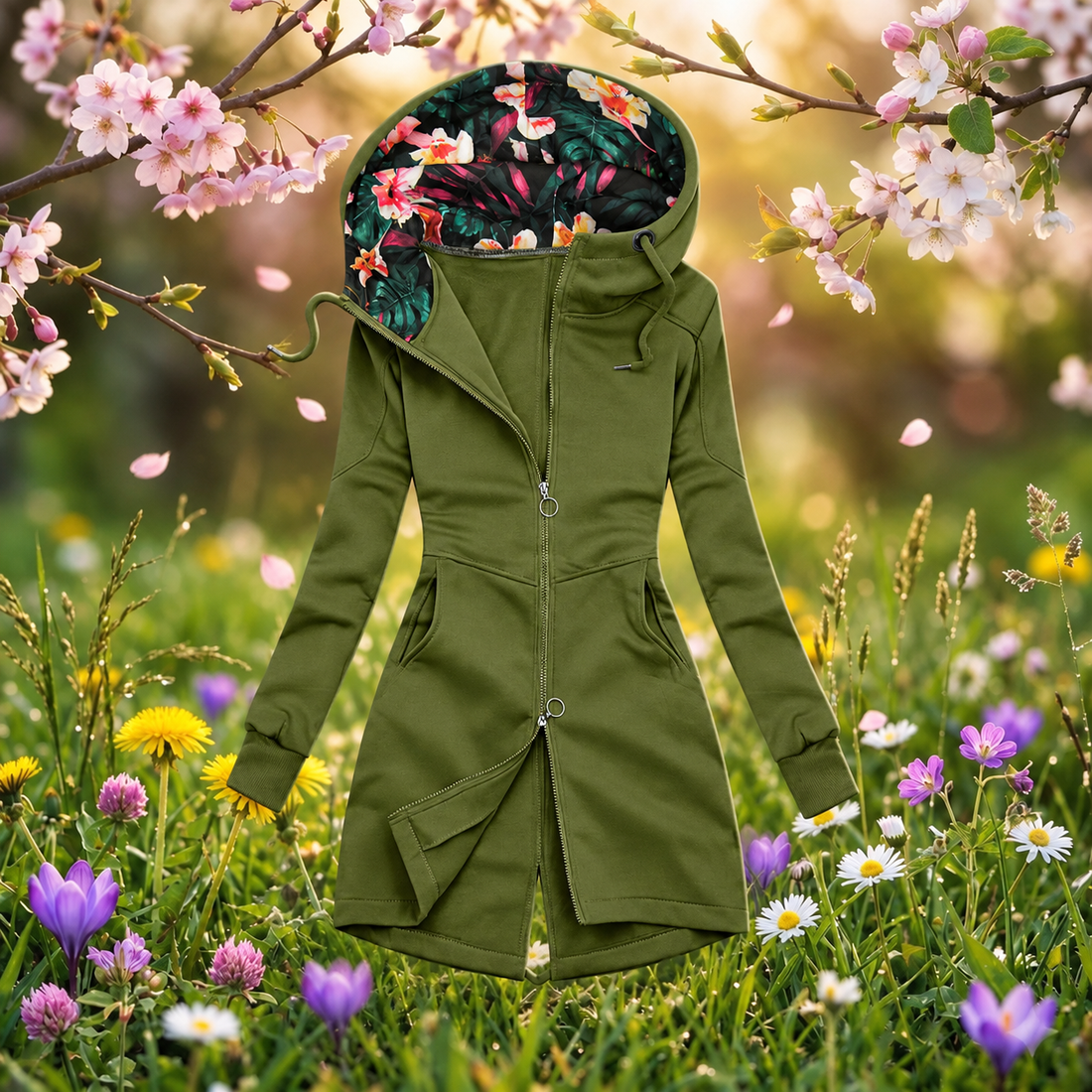 Sabine | Warme Vestjas Met Capuchon en Verstelbare Taille