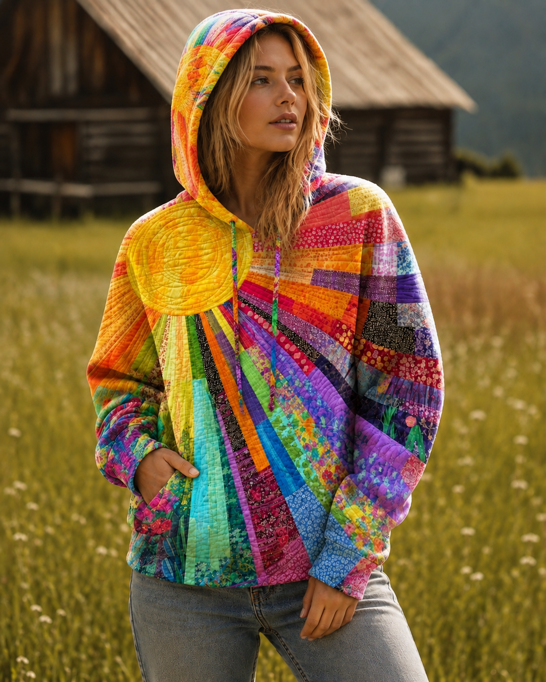 Tessa™ | Kleurrijke Bohemian Hoodie Met Patchworkdesign