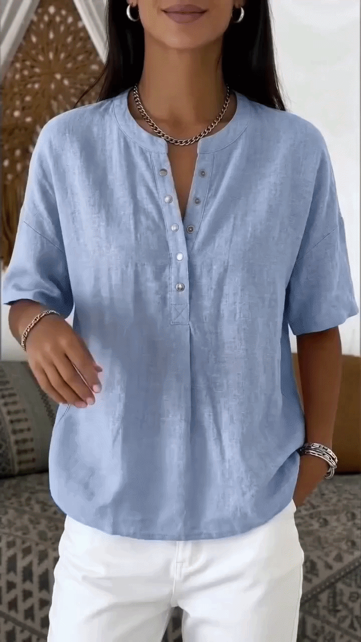 Mies | Luchtige Linnen Zomer Blouse