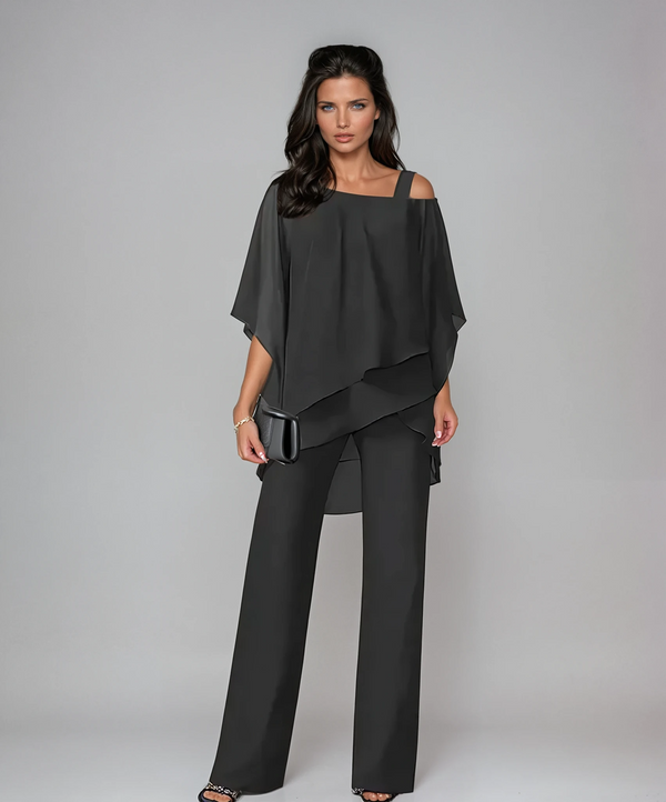 Elize™ | Elegante Tweedelige Set Met Wijde Broek