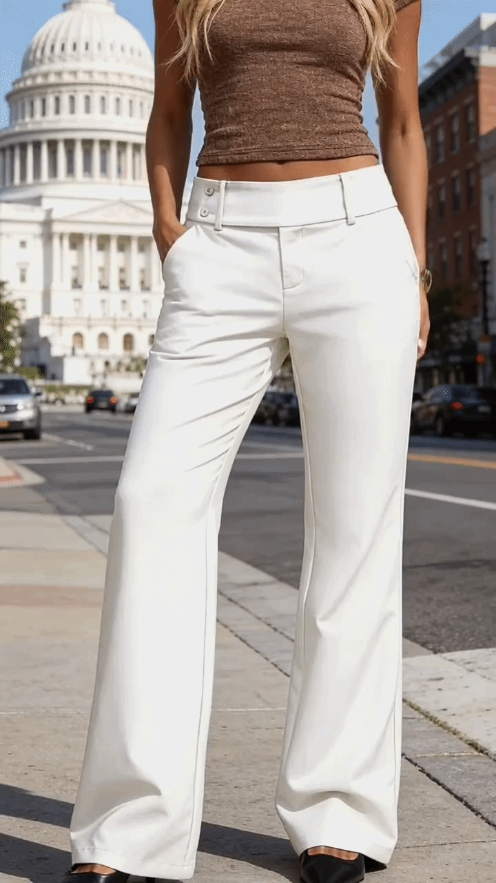 Sanne™ | Elegante Wijde Pijp Broek